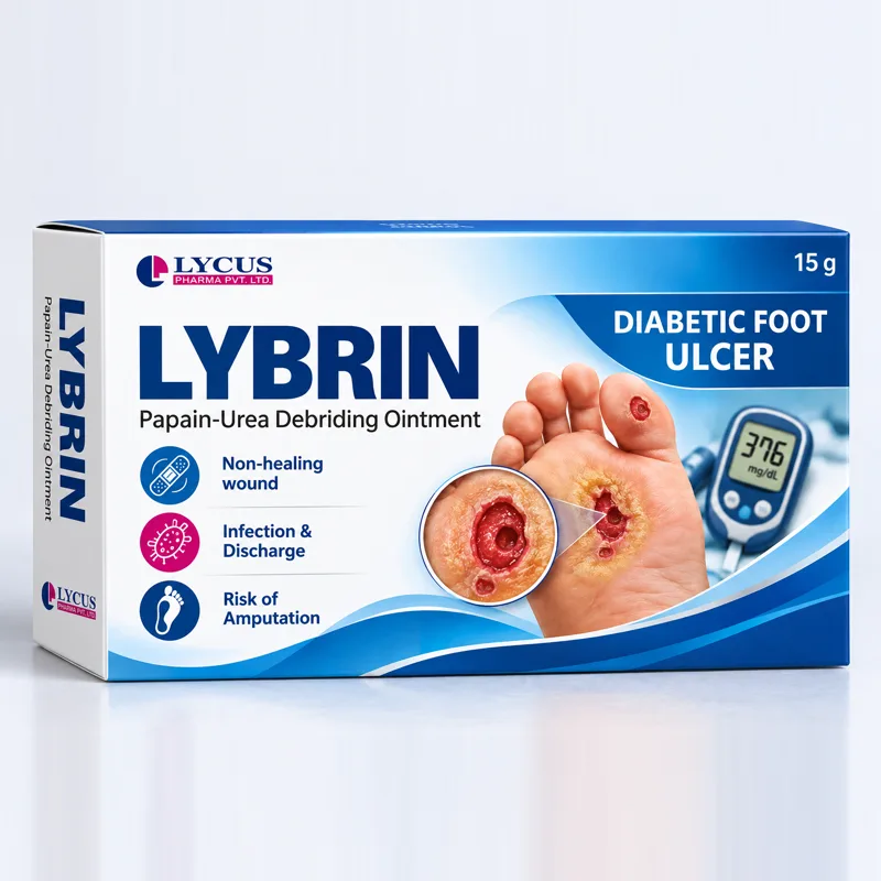 Lybrin Papain-Urea Debriding Ointment, 15 g pack