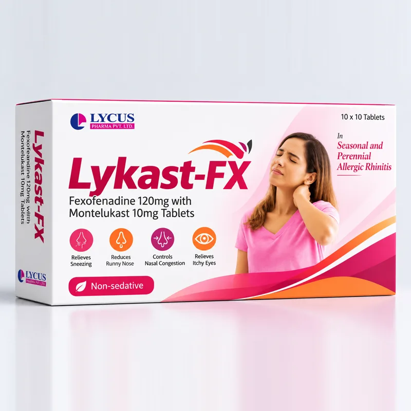 Lykast-FX Fexofenadine 120mg and Montelukast 10mg Tablets